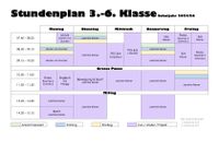 Stundenplan 3.-6. Klasse